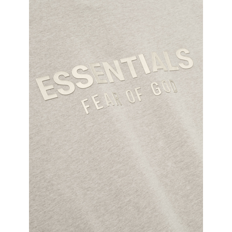 Fear of God Essentials Classic Short Sleeve Tee Heather Stone (2025) - Im Your Wardrobe
