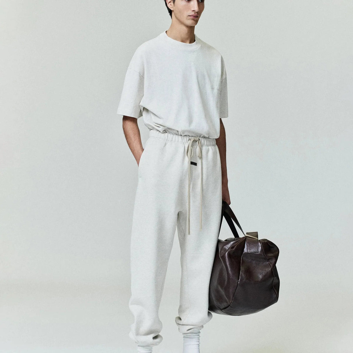 Fear of God Essentials Classic Sweatpant Oatmeal Heather - Im Your Wardrobe