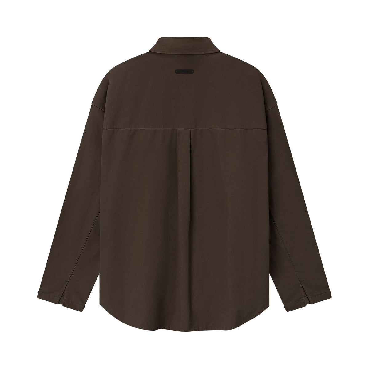 Fear of God Essentials Cotton Canvas Overshirt Brown (SS26) - Im Your Wardrobe