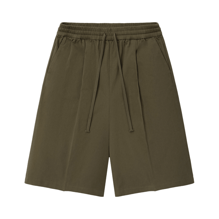 Fear of God Essentials Cotton Twill Relaxed Drawstring Short Moss (SS26) - Im Your Wardrobe