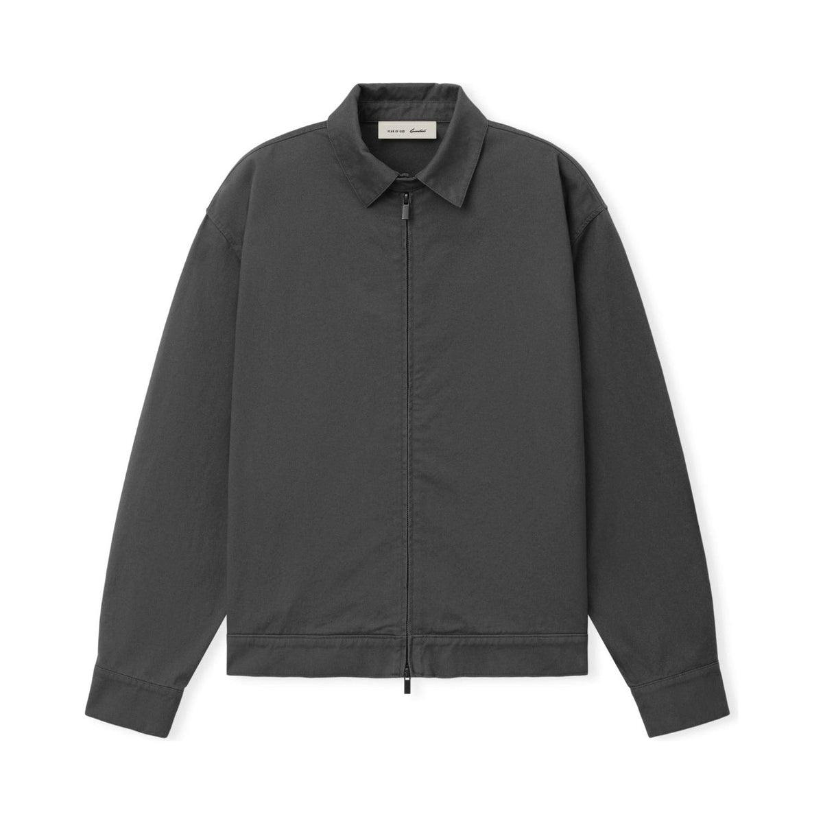 Fear of God Essentials Cotton Twill Work Jacket Iron Grey - Im Your Wardrobe