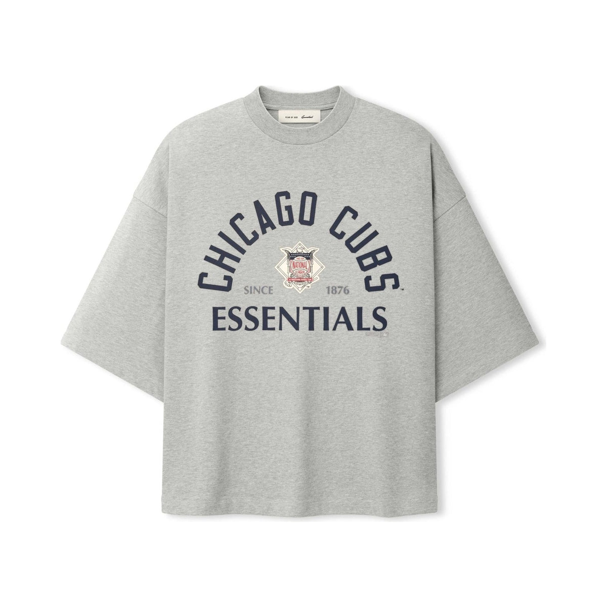 Fear of God Essentials Cubs National League Merch Tee Concrete Heather - Im Your Wardrobe