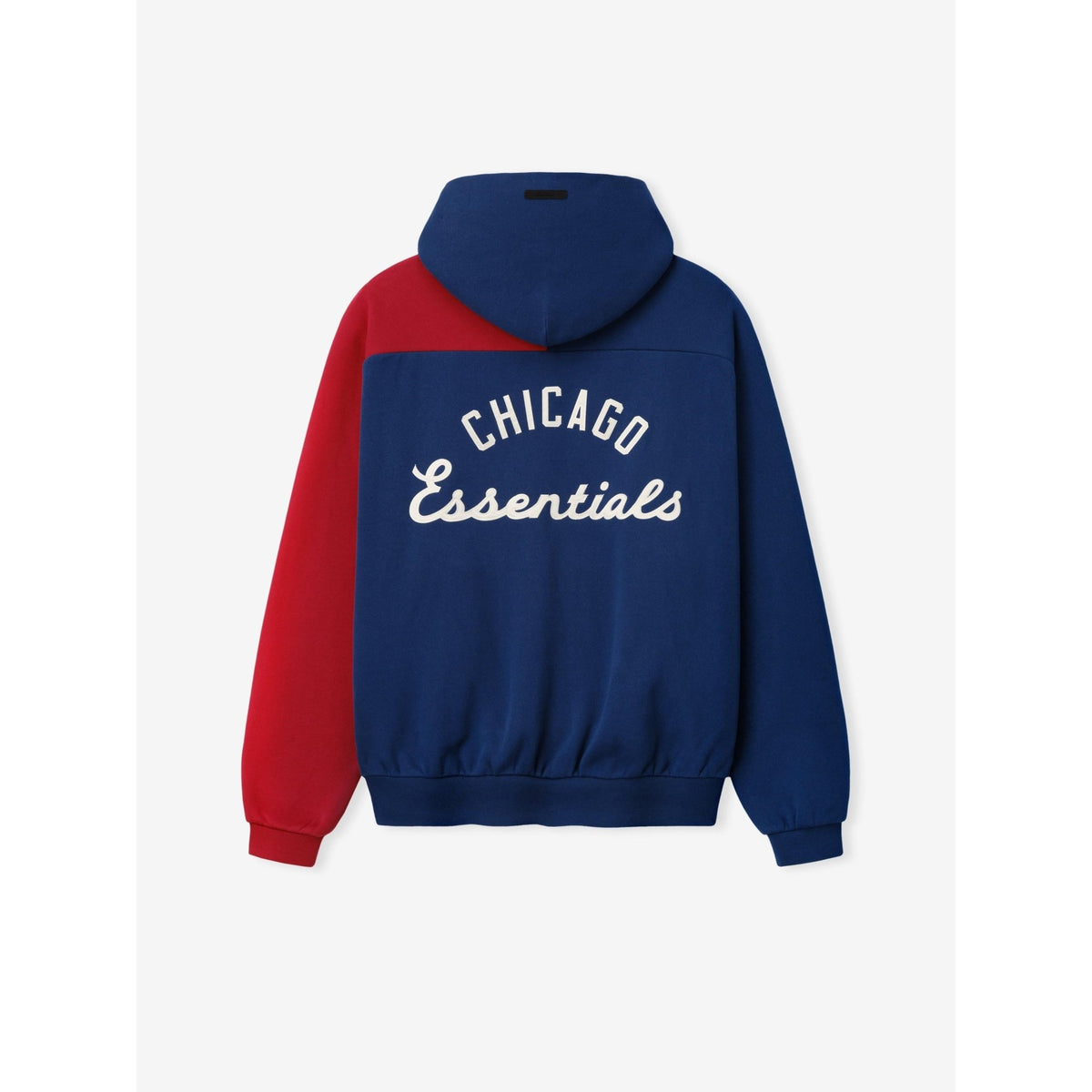 Fear of God Essentials Cubs Raglan Half Zip Sport Hoodie Estate Blue/ Stone Red - Im Your Wardrobe