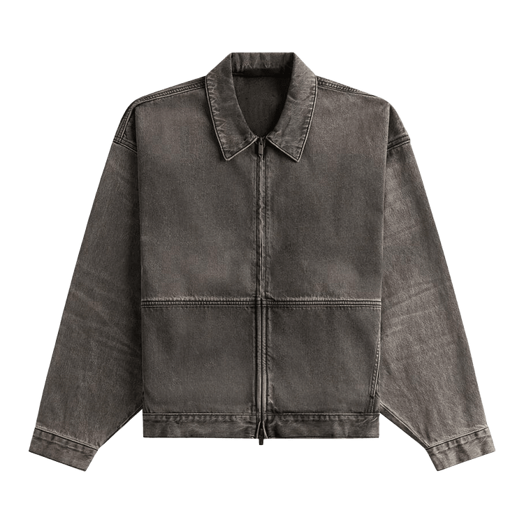 Fear of God Essentials Denim Trucker Jacket Vintage Black (FW24) - Im Your Wardrobe