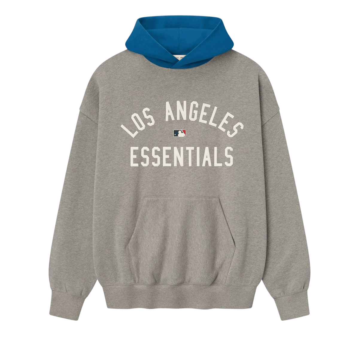 Fear of God Essentials Dodgers Sport Hoodie Concrete Heather/Blue Sapphire - Im Your Wardrobe
