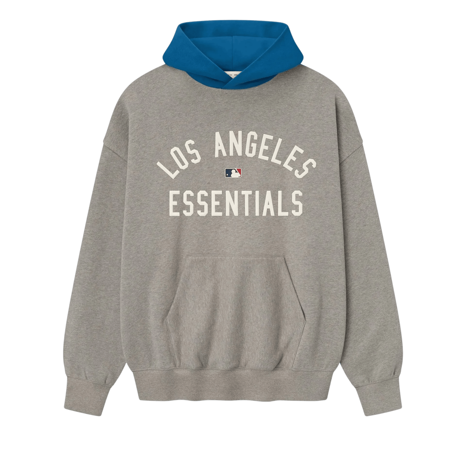 Fear of God Essentials Dodgers Sport Hoodie Concrete Heather/Blue Sapphire - Im Your Wardrobe