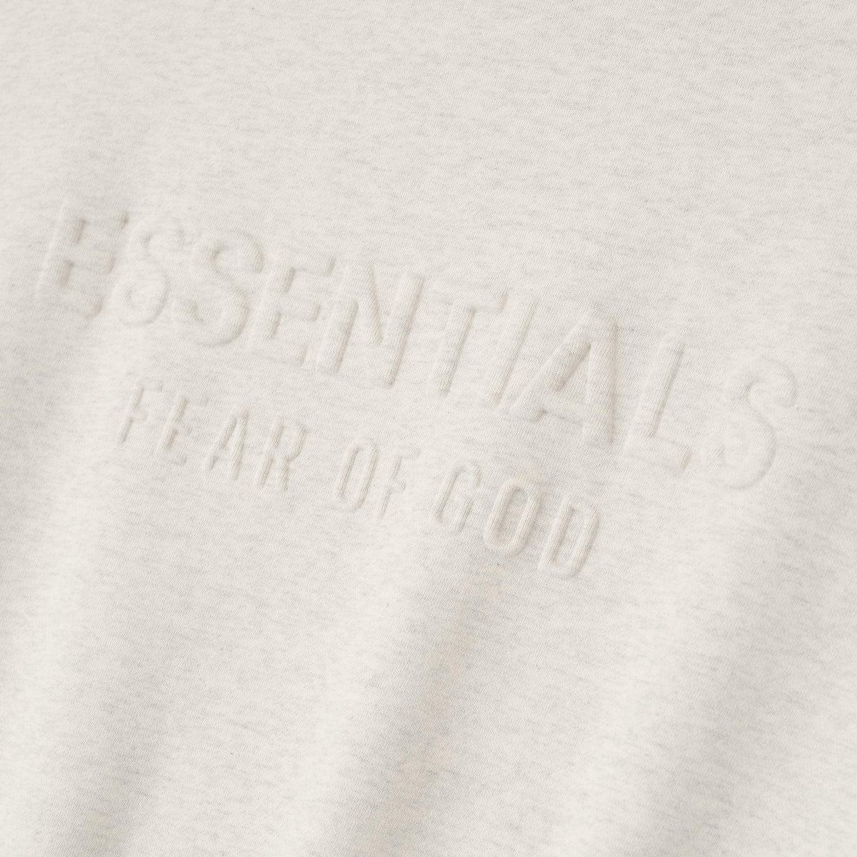 Fear of God Essentials Embossed Classic Crewneck Sweatshirt Oatmeal Heather - Im Your Wardrobe