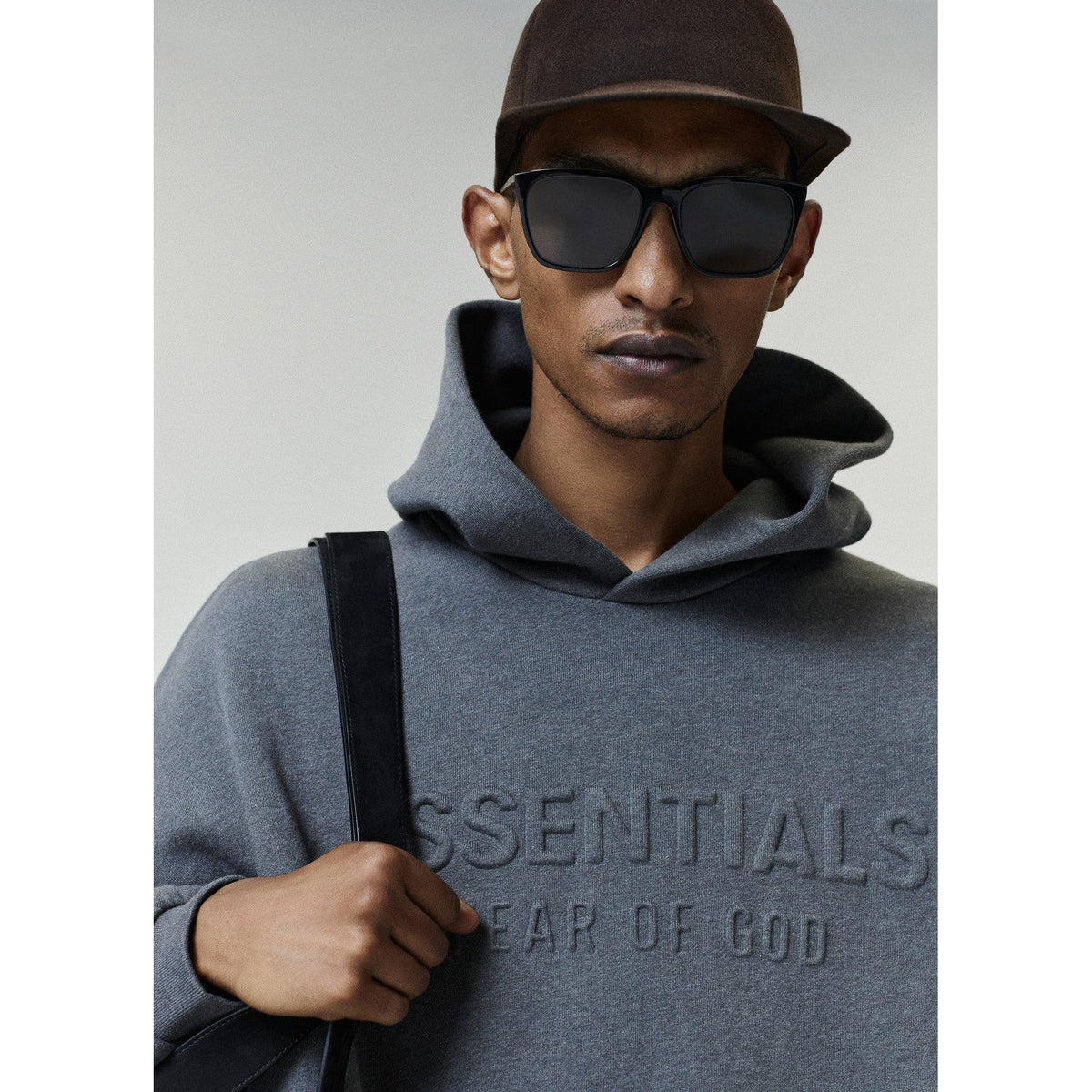 Fear of God Essentials Embossed FW26 90s Relaxed Hoodie Ash Heather - Im Your Wardrobe