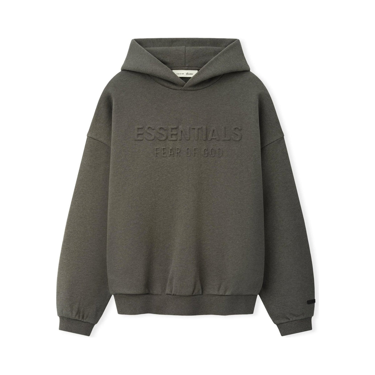 Fear of God Essentials Embossed FW26 90s Relaxed Hoodie Ash Heather - Im Your Wardrobe