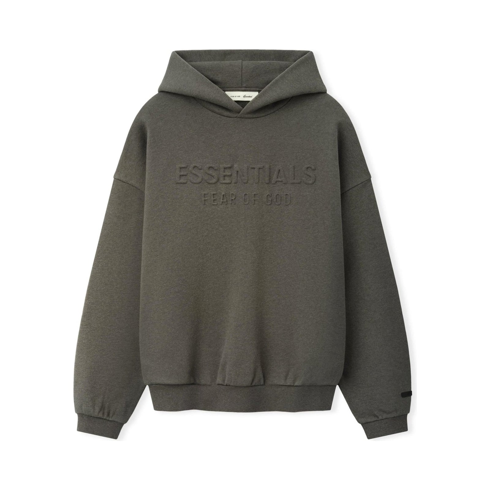 Fear of God Essentials Embossed FW26 90s Relaxed Hoodie Ash Heather - Im Your Wardrobe