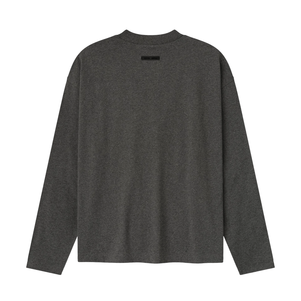 Fear of God Essentials Embroidered Classic Fit Hooded Long Sleeve Charcoal Heather - Im Your Wardrobe