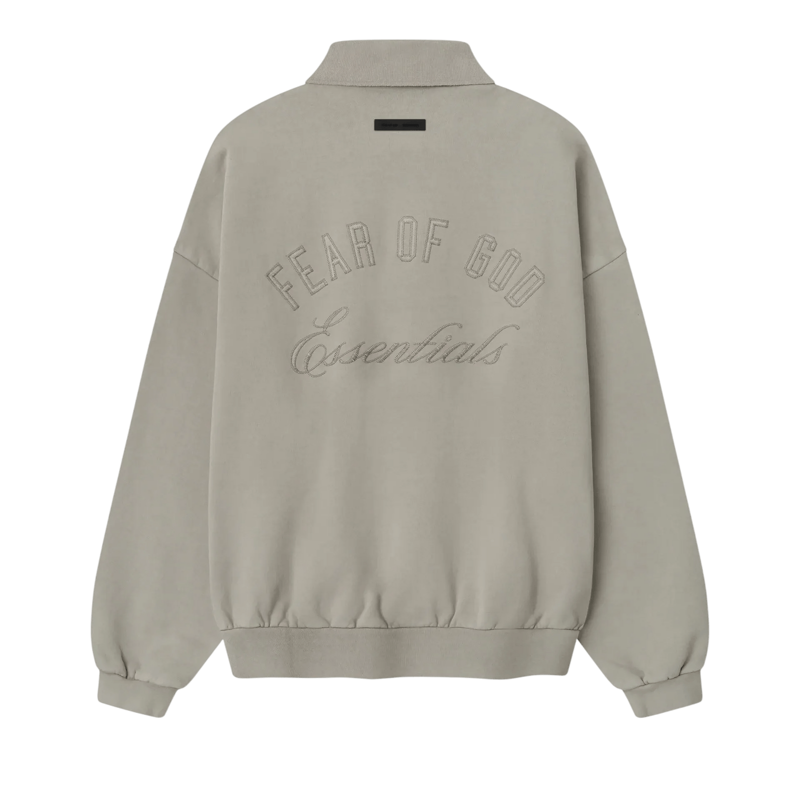 Fear of God Essentials Embroidered Classic Polo Sweatshirt Smoke Grey - Im Your Wardrobe