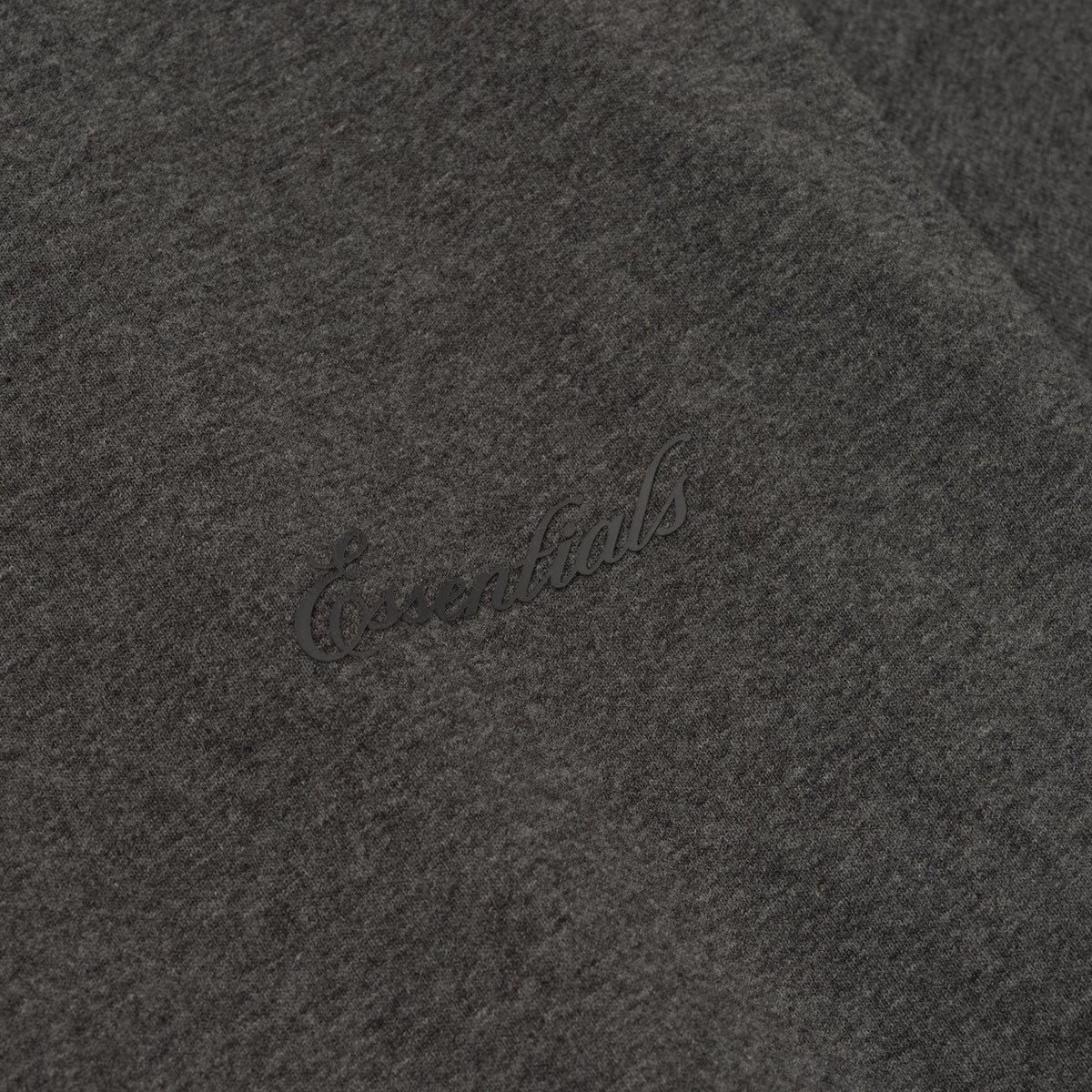Fear of God Essentials Embroidered Classic Short Sleeve Tee Charcoal Heather - Im Your Wardrobe