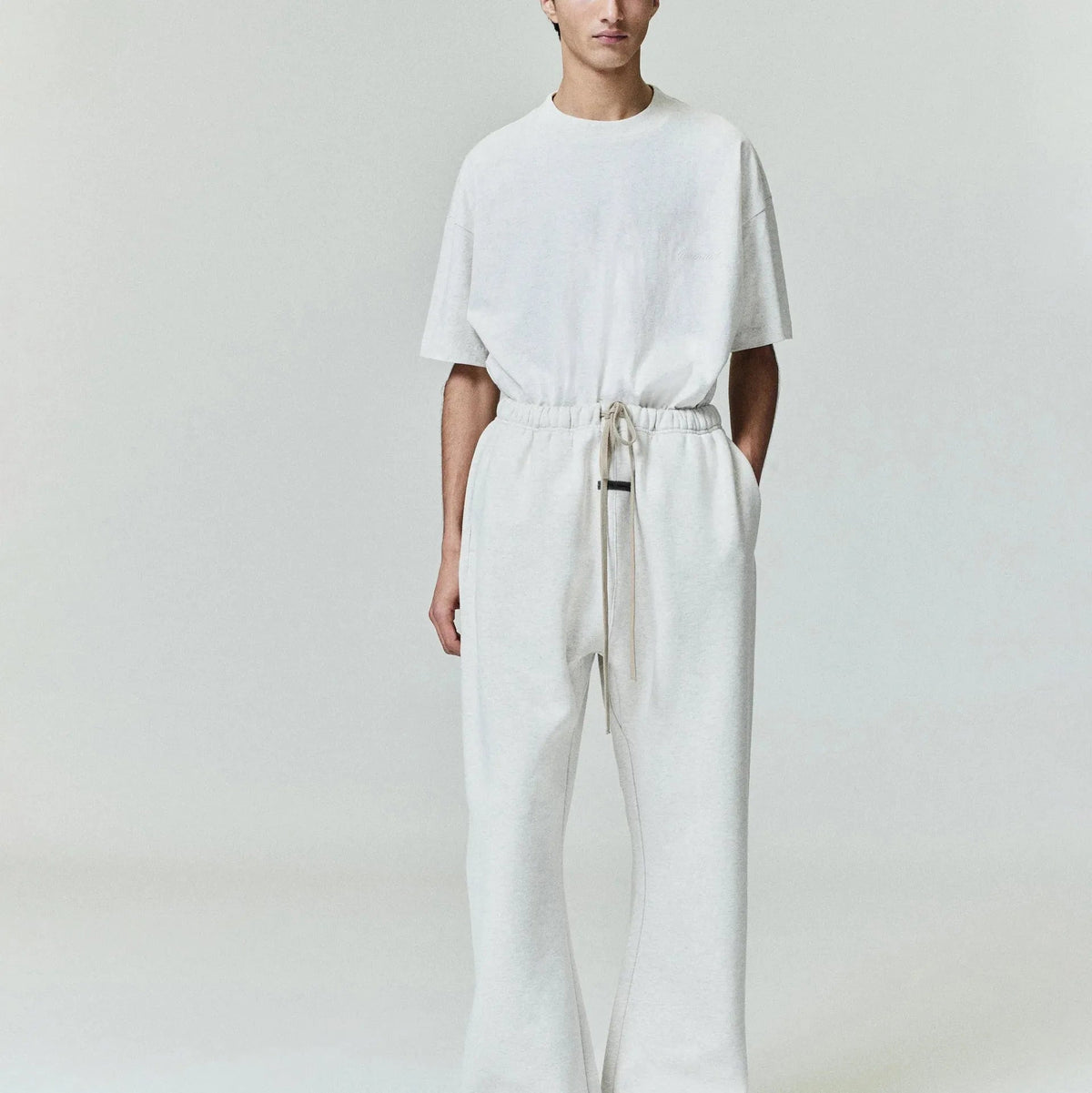 Fear of God Essentials Embroidered Essential Tee Ivory - Im Your Wardrobe