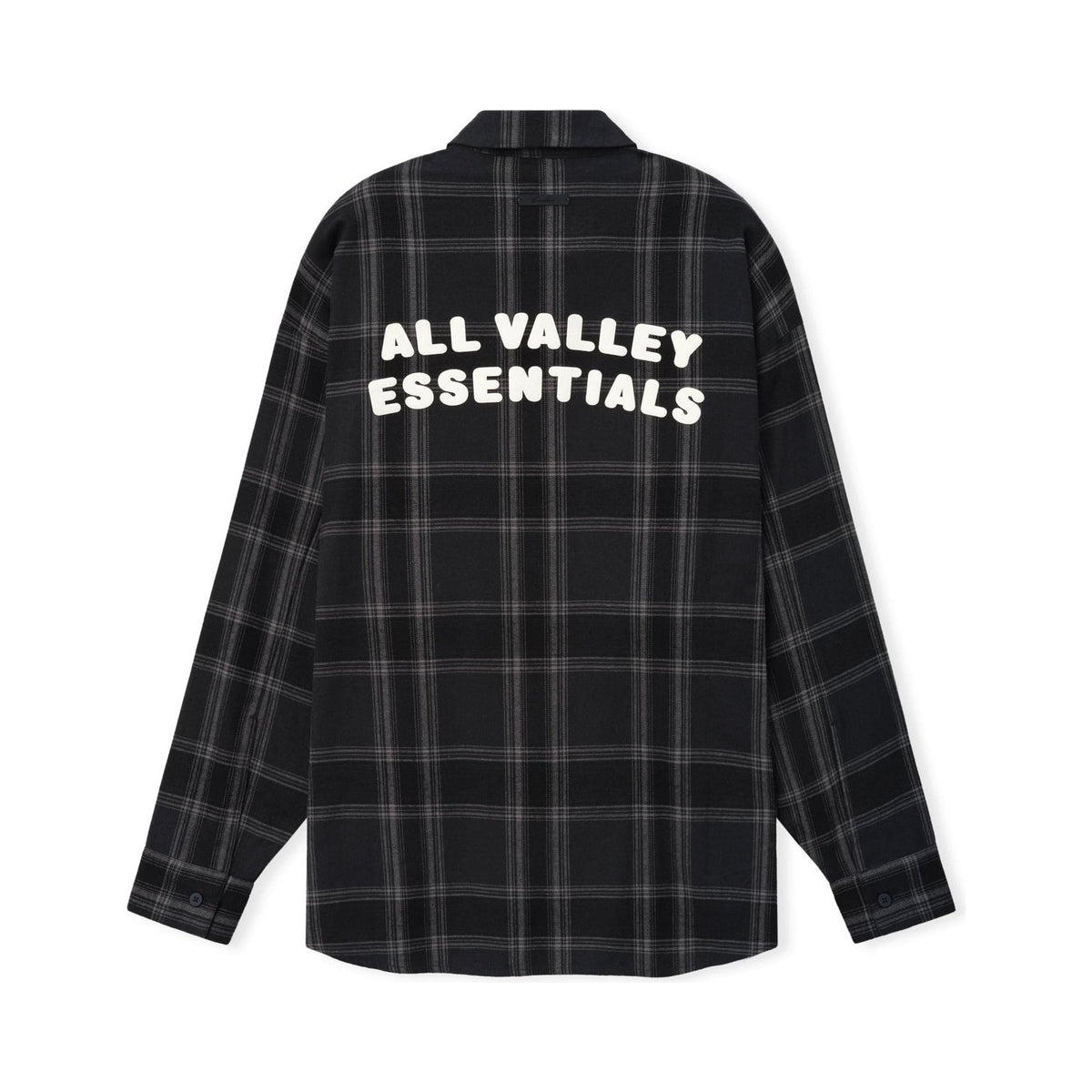 Fear of God Essentials Flannel Button Up Shirt Vintage Black Plaid - Im Your Wardrobe