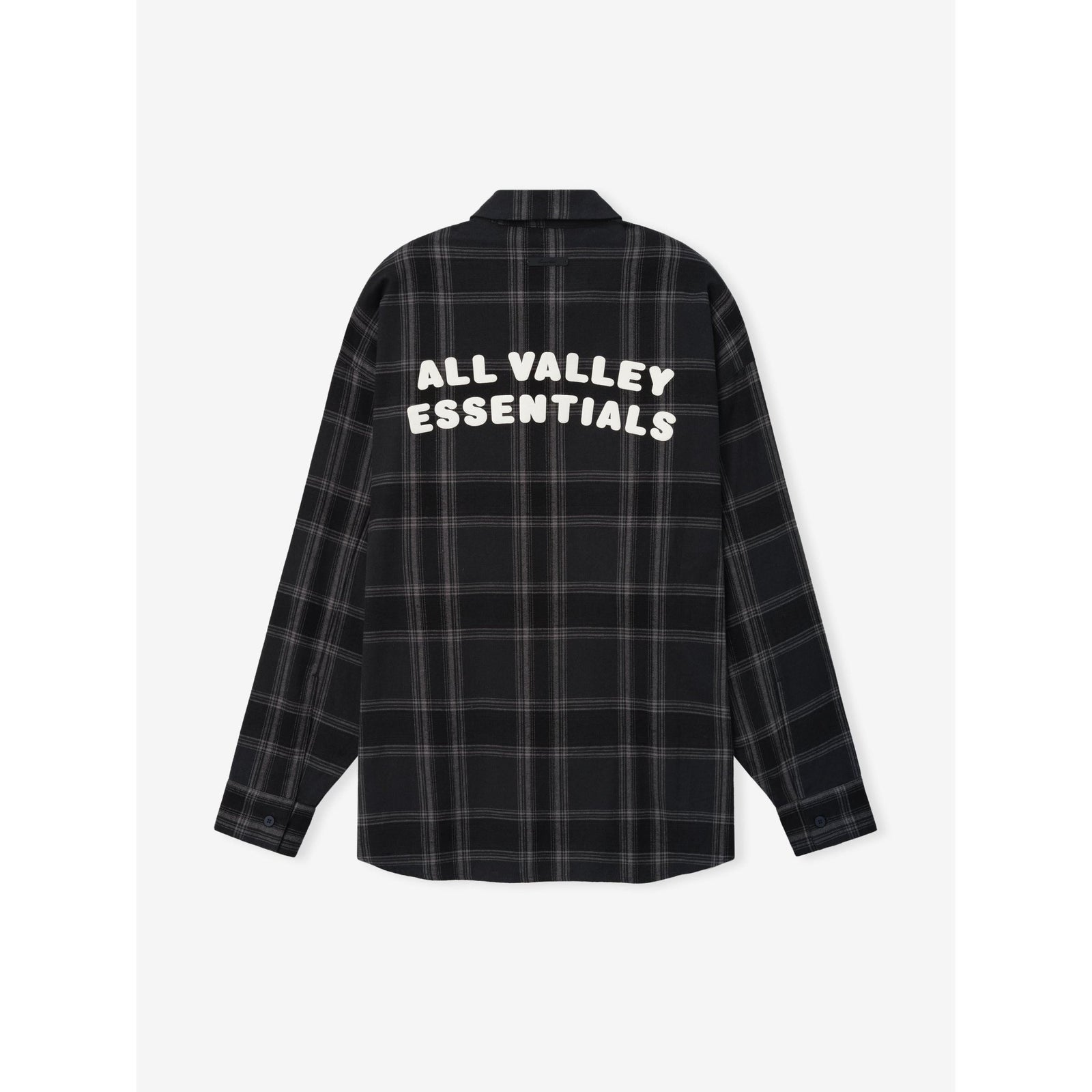 Fear of God Essentials Flannel Button Up Shirt Vintage Black Plaid - Im Your Wardrobe