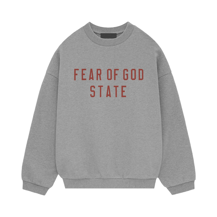 Fear of God Essentials Fleece Crewneck Dark Heather (FW24) - Im Your Wardrobe