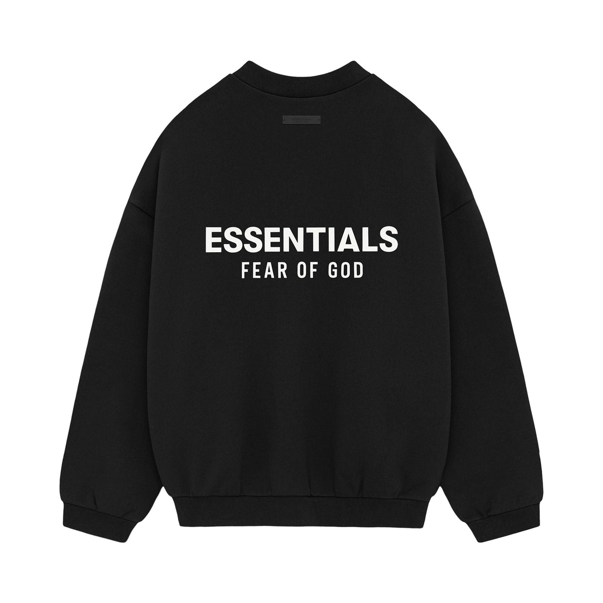 Fear of God Essentials Fleece Crewneck II Black (FW24) - Im Your Wardrobe