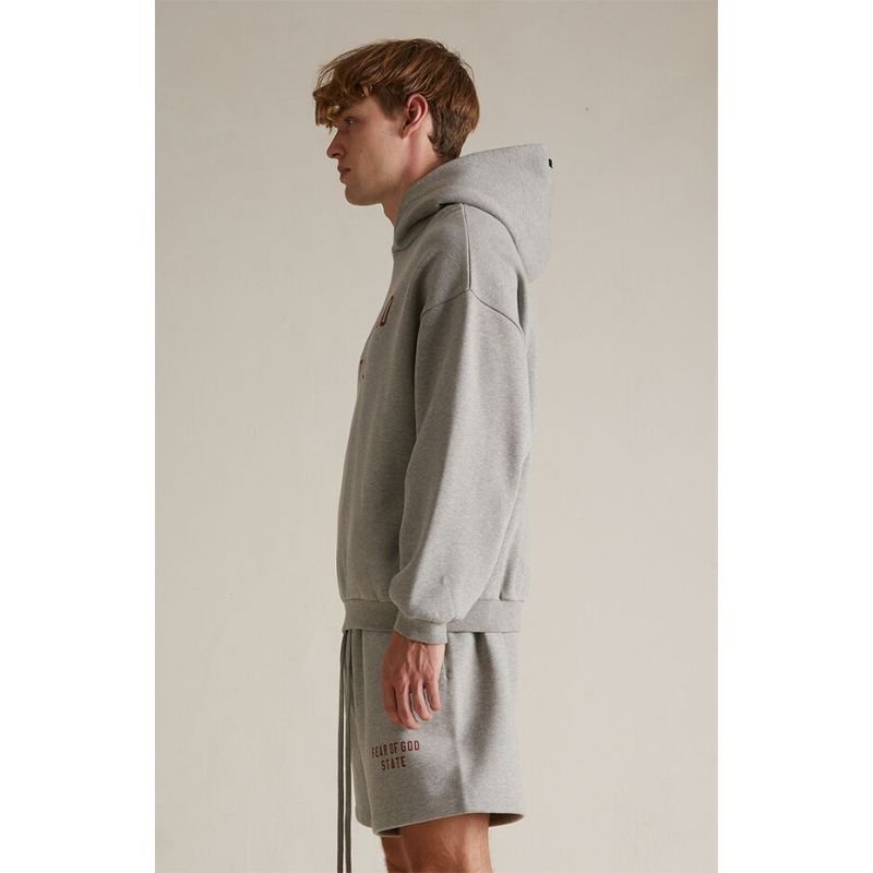 Fear of God Essentials Fleece Hoodie 'Dark Heather Oatmeal' (FW24) - Im Your Wardrobe