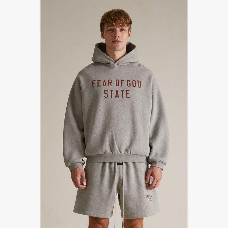 Fear of God Essentials Fleece Hoodie 'Dark Heather Oatmeal' (FW24) - Im Your Wardrobe