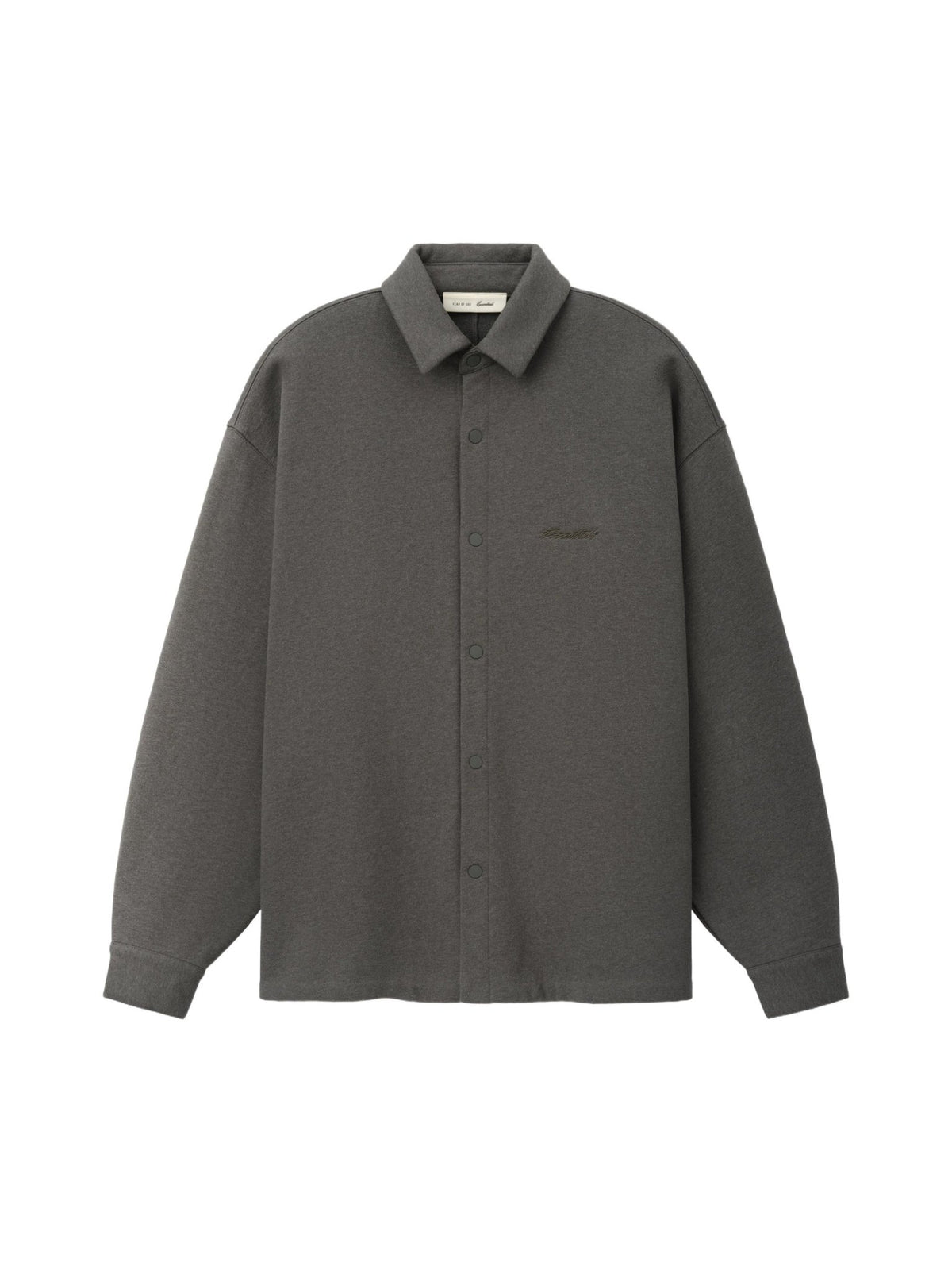 Fear of God Essentials Fleece Overshirt Ash Heather - Im Your Wardrobe