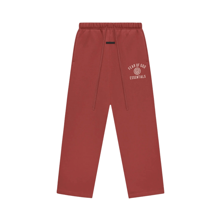 Fear of God Essentials Fleece Relaxed Sweatpants Crimson (FW24) - Im Your Wardrobe