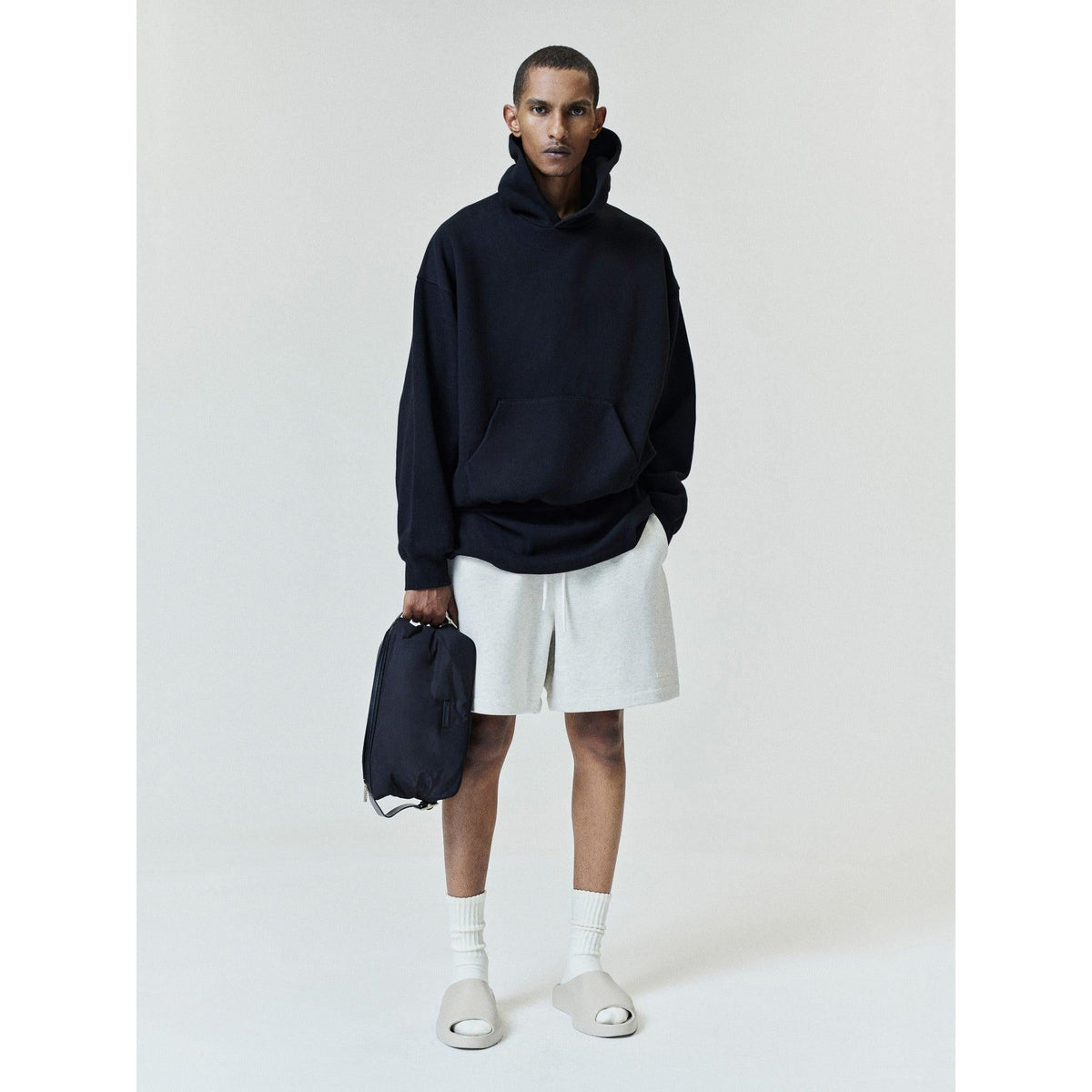 Fear of God Essentials FW26 Classic Back Logo Hoodie Black - Im Your Wardrobe
