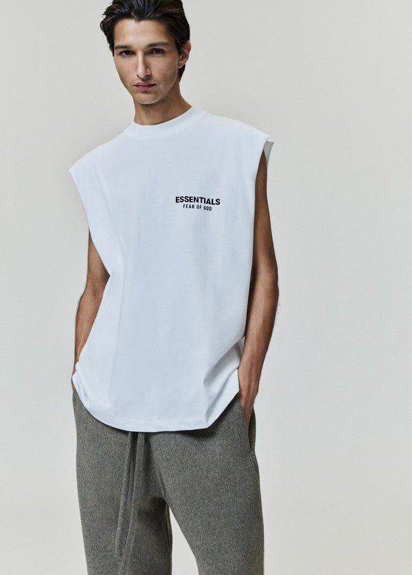 Fear of God Essentials FW26 Classic Cut-Off Bright White - Im Your Wardrobe