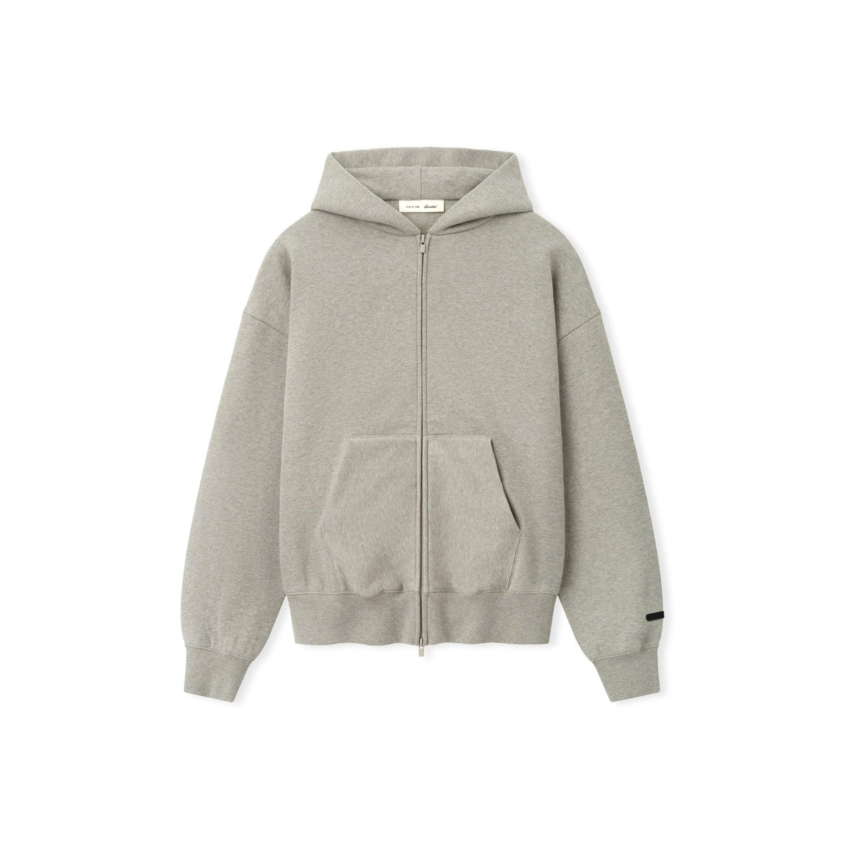 Fear of God Essentials FW26 Classic Zip-Up Hoodie Warm Heather - Im Your Wardrobe