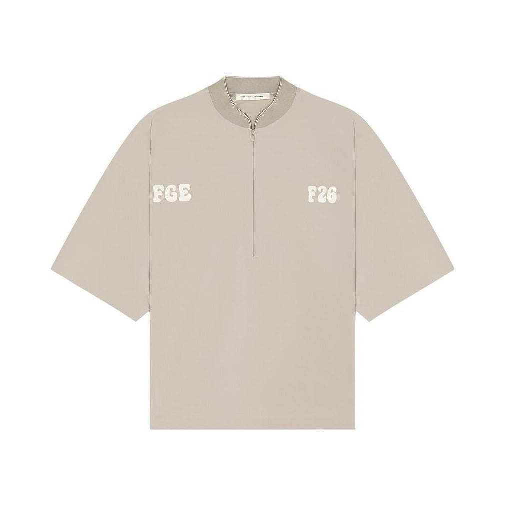 Fear of God Essentials Half Zip Baseball Shirt Seal - Im Your Wardrobe