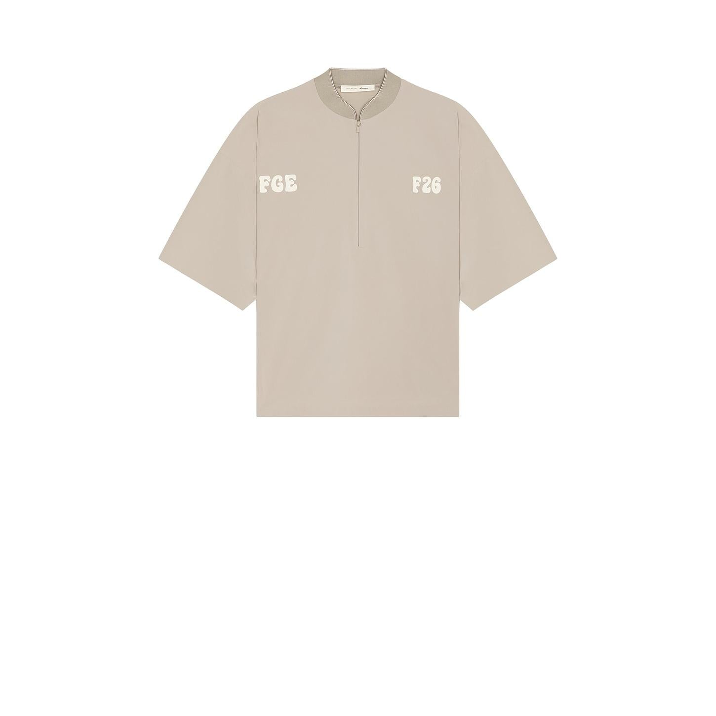 Fear of God Essentials Half Zip Baseball Shirt Seal - Im Your Wardrobe