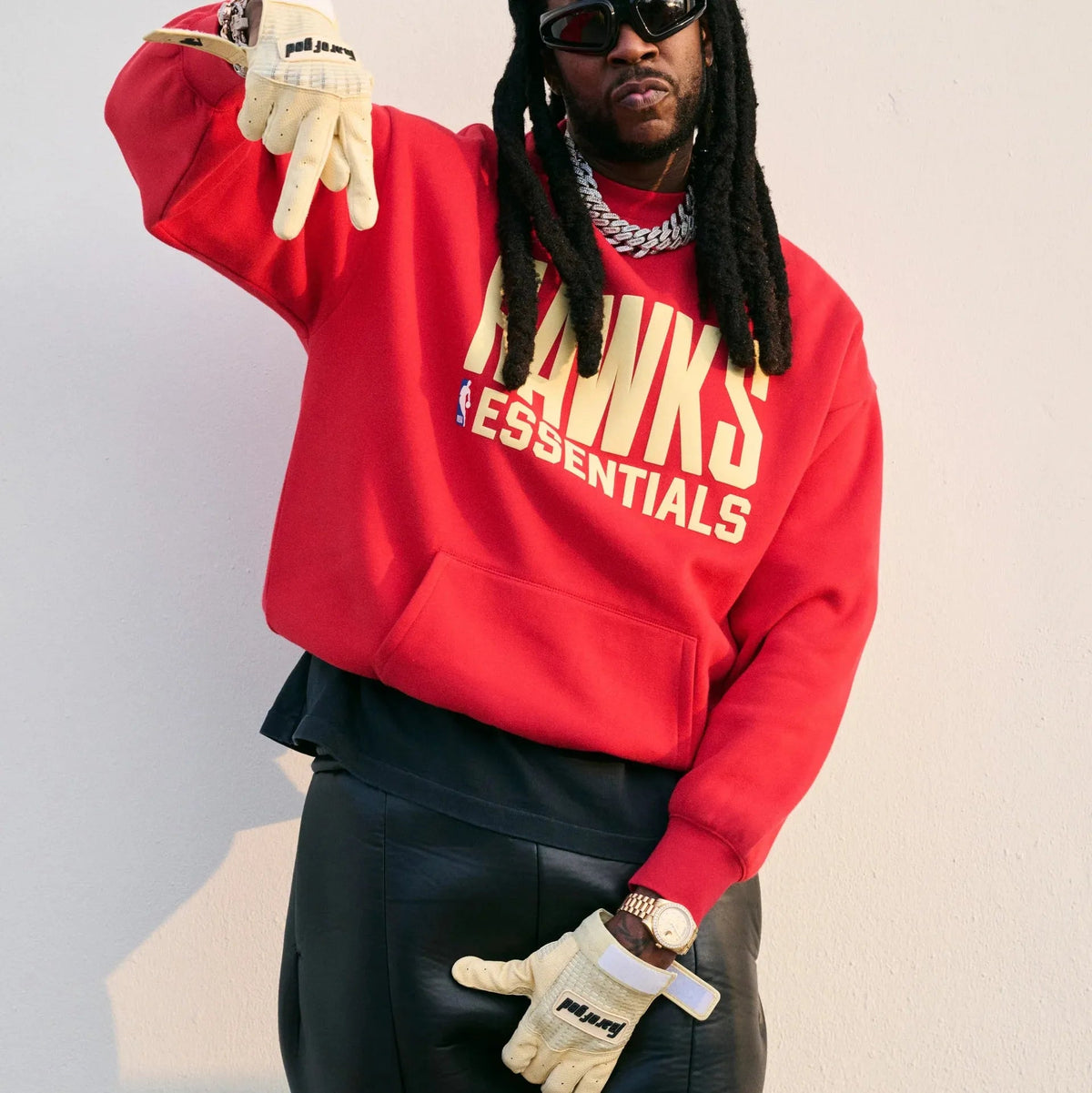 Fear of God Essentials Hawks Sport Crewneck Red - Im Your Wardrobe