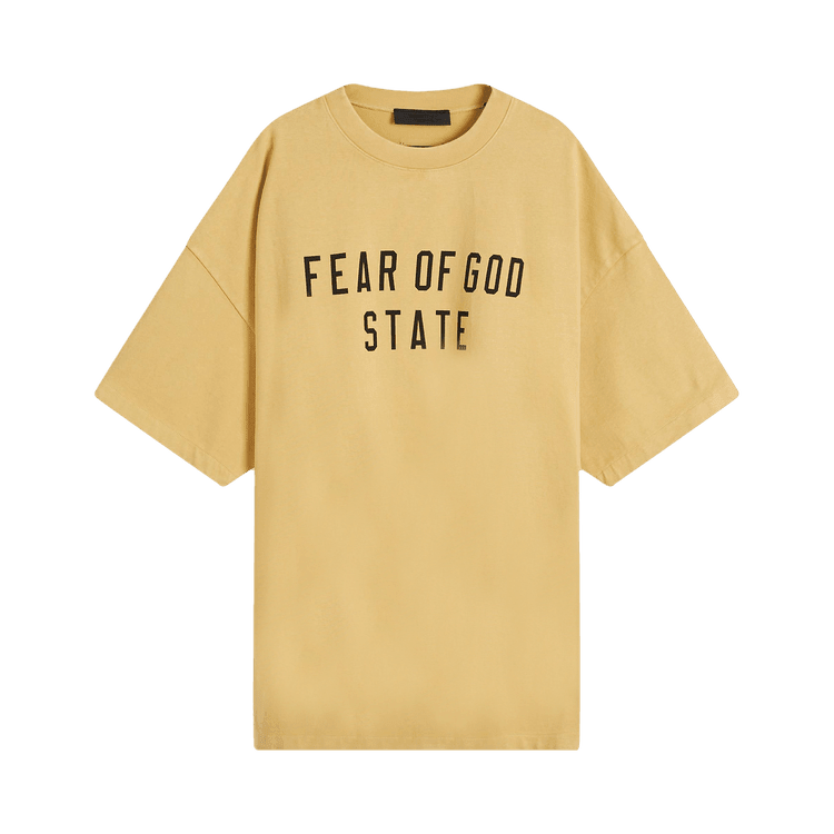 Fear of God Essentials Heavy Crewneck Tee Amber (FW24) - Im Your Wardrobe