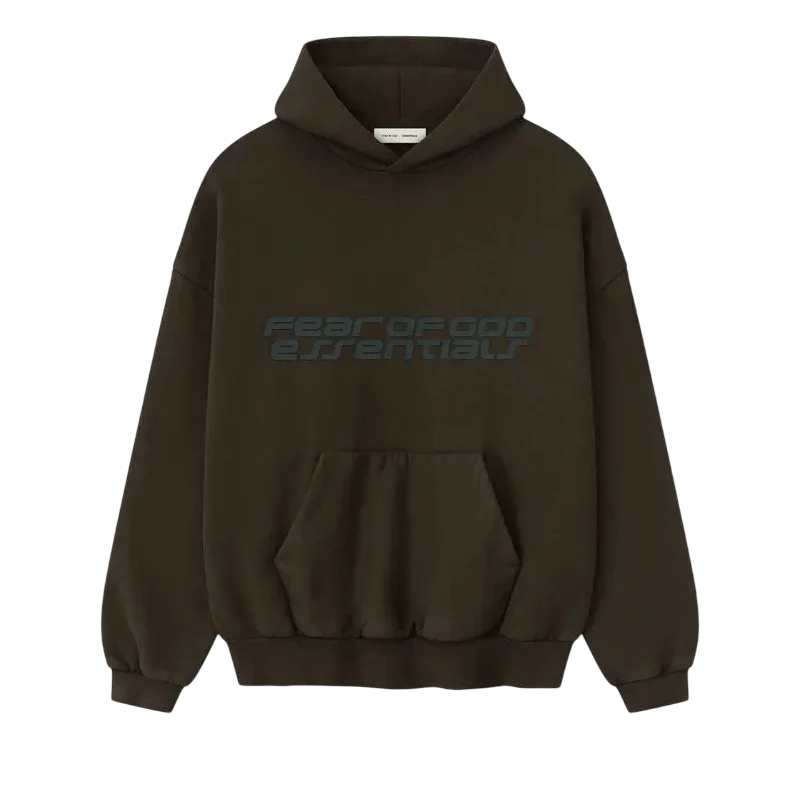 Fear of God Essentials Heavy Fleece 90s Hoodie Brown - Im Your Wardrobe