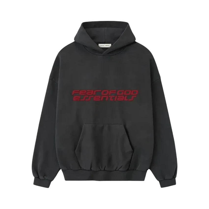 Fear of God Essentials Heavy Fleece 90s Hoodie Iron Grey - Im Your Wardrobe