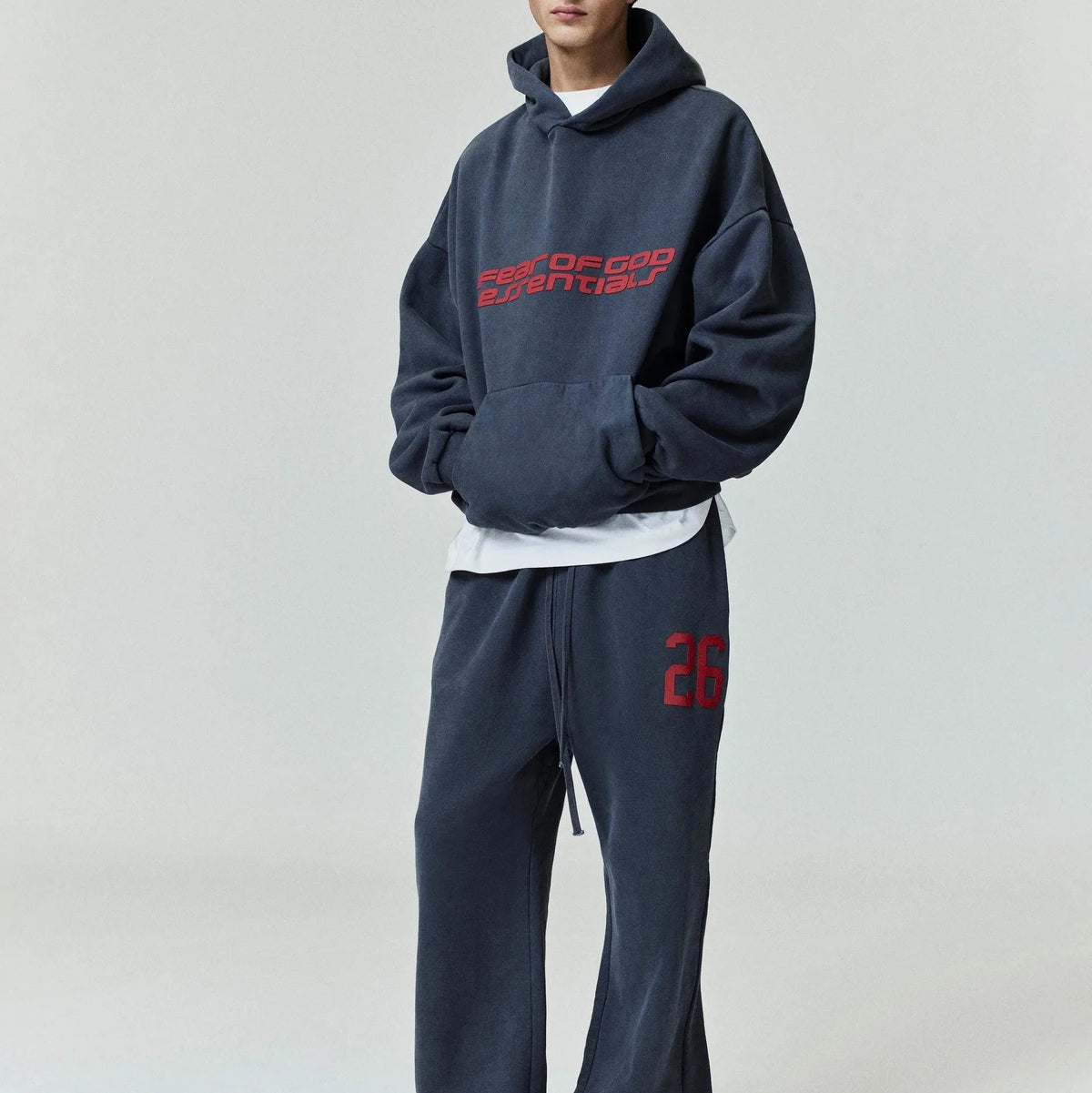 Fear of God Essentials Heavy Fleece 90s Hoodie Iron Grey - Im Your Wardrobe