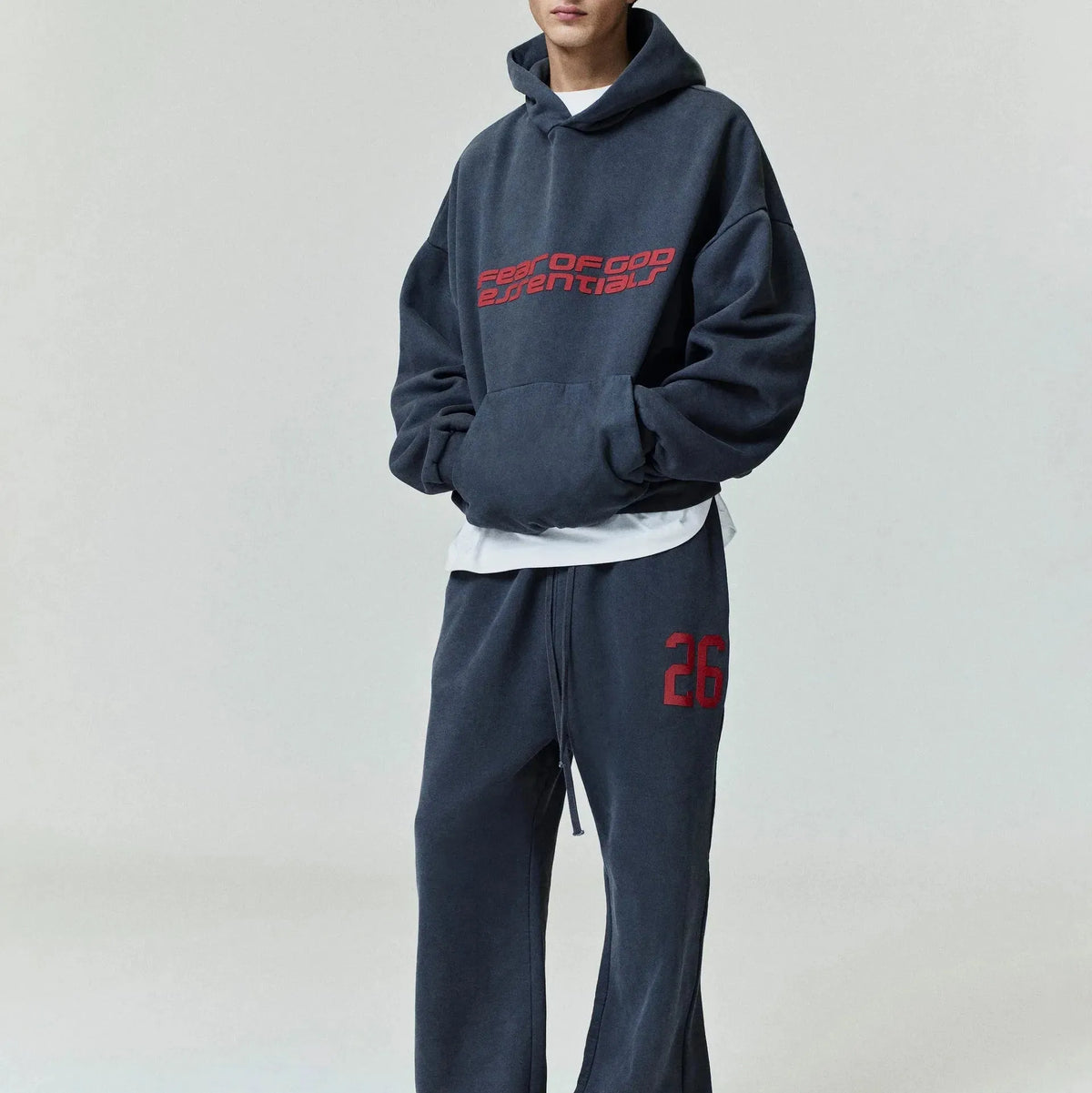 Fear of God Essentials Heavy Fleece 90s Hoodie Iron Grey - Im Your Wardrobe