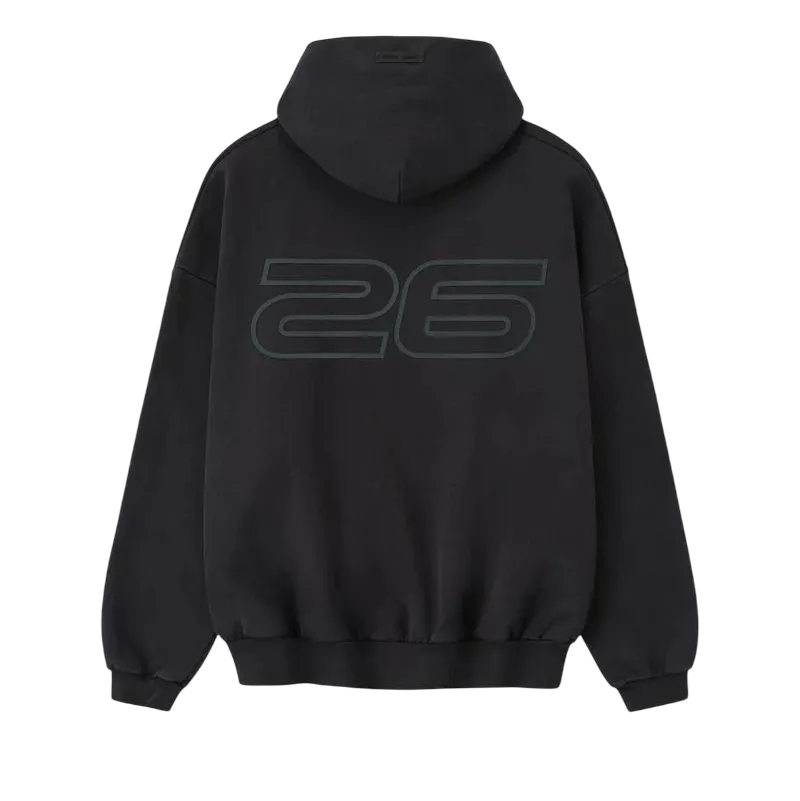 Fear of God Essentials Heavy Fleece 90s Hoodie Vintage Black - Im Your Wardrobe