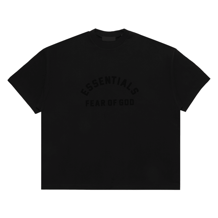 Fear of God Essentials Heavy Jersey Crewneck T-Shirt Jet Black (SS24) - Im Your Wardrobe