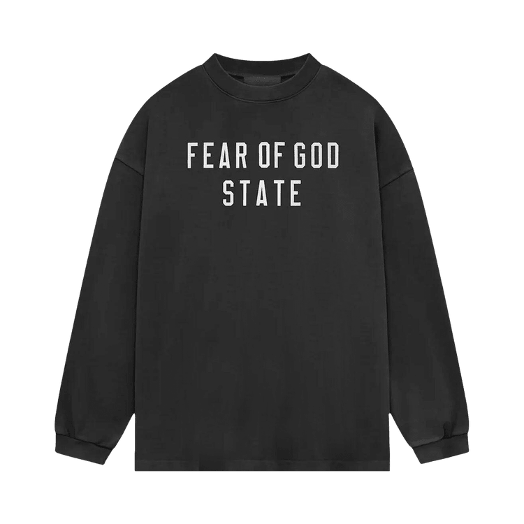 Fear of God Essentials Heavy Long-Sleeve Tee Black (FW24) - Im Your Wardrobe