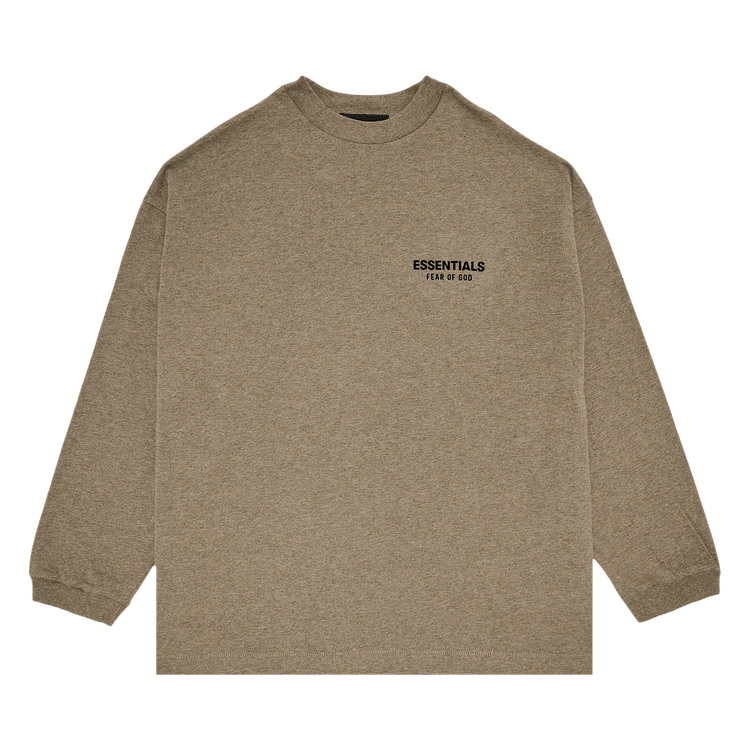 Fear of God Essentials Jersey Long-Sleeve Shirt Heather Grey (FW24) - Im Your Wardrobe