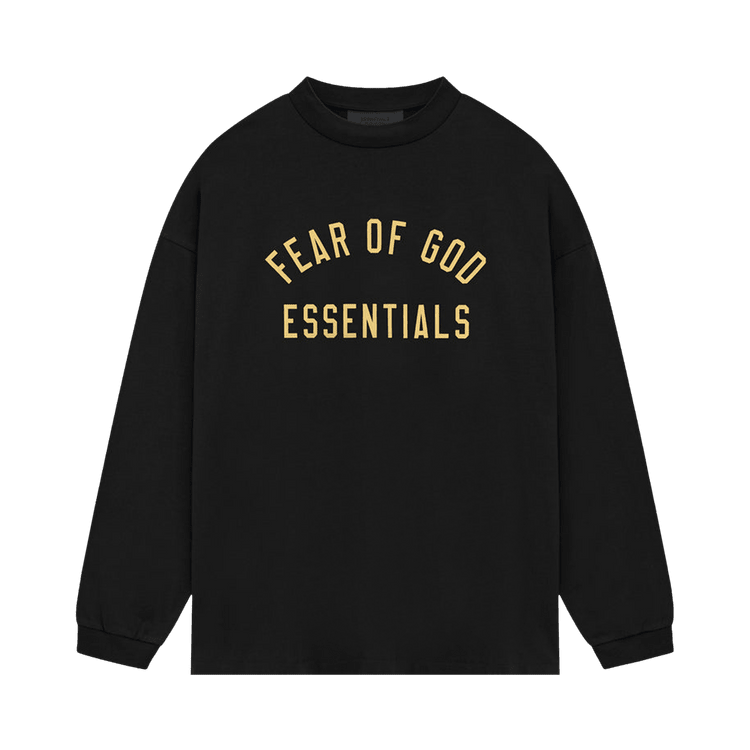 Fear of God Essentials Jersey Long-Sleeve Tee Black (FW24) - Im Your Wardrobe