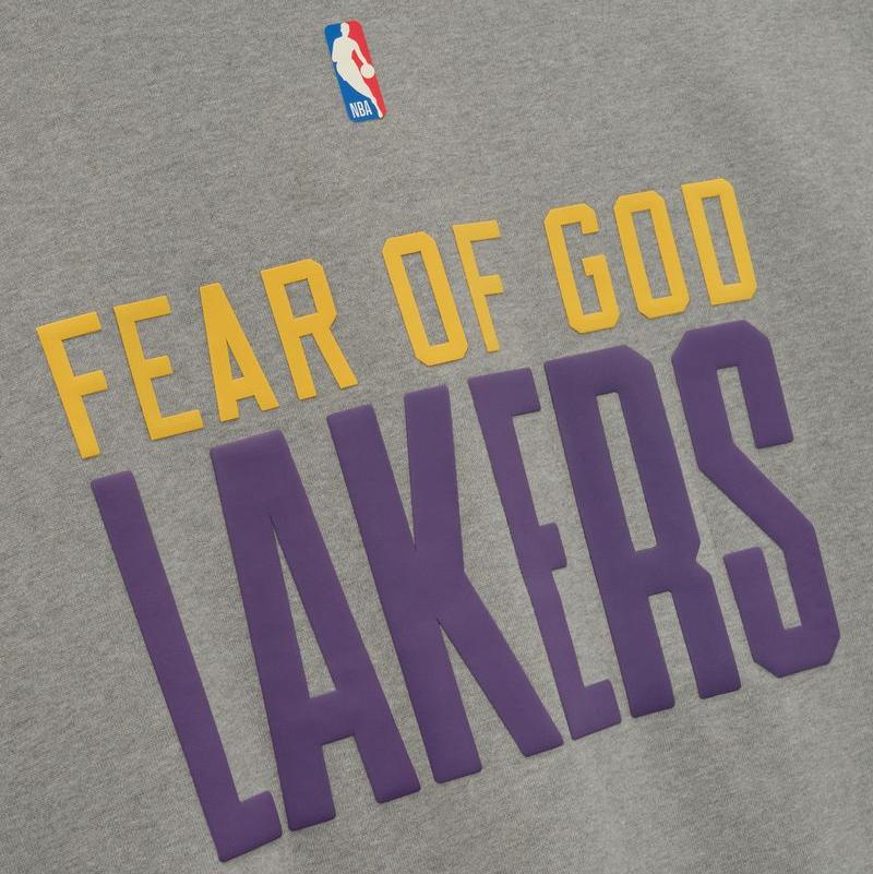 Fear of God Essentials Lakers 90s Tee Concrete Heather - Im Your Wardrobe