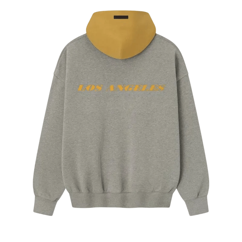 Fear of God Essentials Lakers Sport Hoodie Concrete Heather/Canyon - Im Your Wardrobe