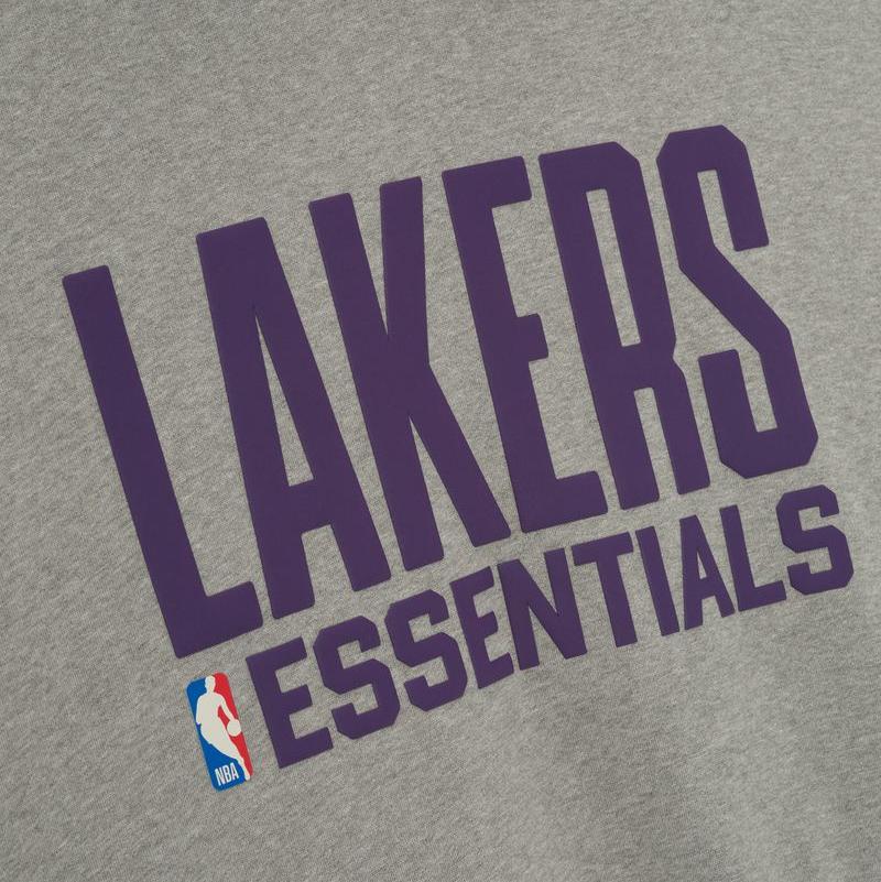 Fear of God Essentials Lakers Sport Hoodie Concrete Heather/Canyon - Im Your Wardrobe