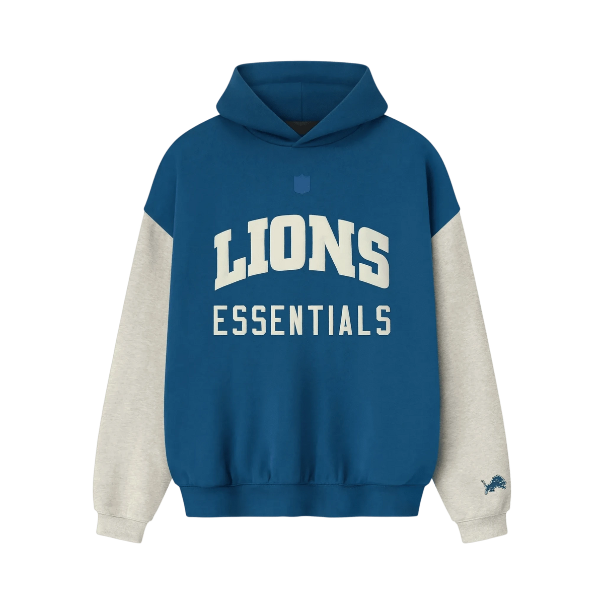 Fear of God Essentials Lions Sport Hoodie Blue Sapphire/Heather Stone - Im Your Wardrobe