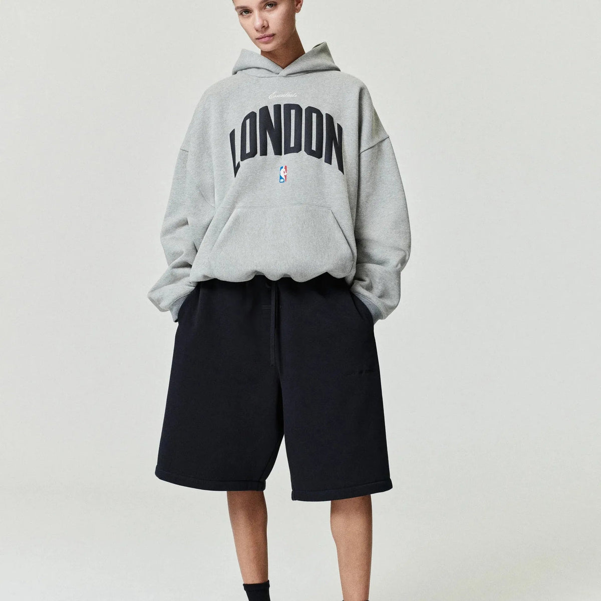 Fear of God Essentials London 90s Hoodie Concrete Heather - Im Your Wardrobe