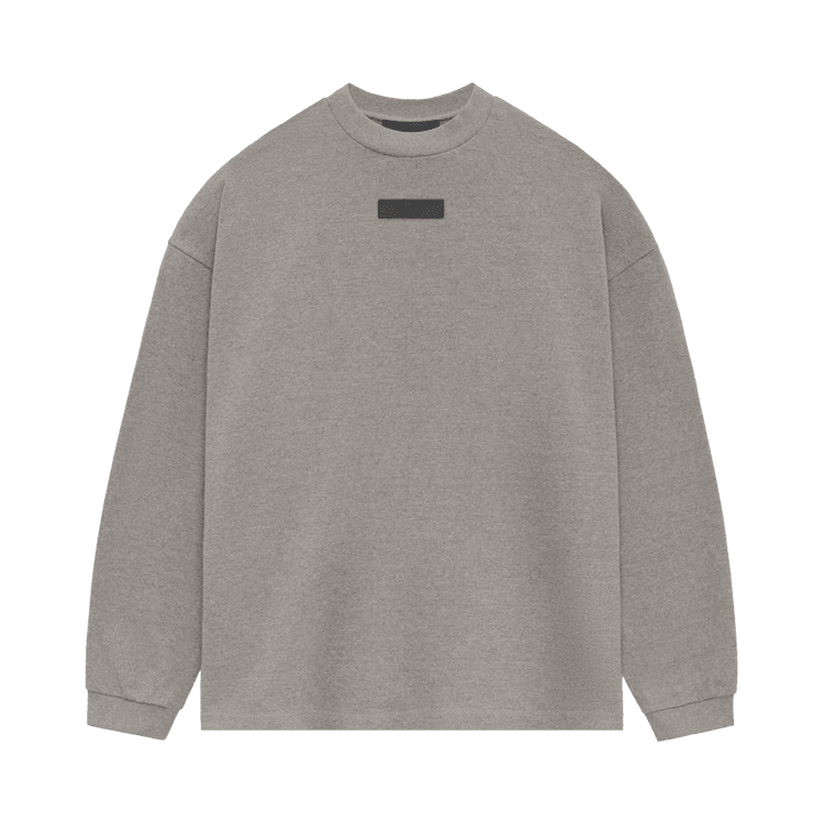 Fear of God Essentials Long-Sleeve Tee Heather Grey (SS24) - Im Your Wardrobe