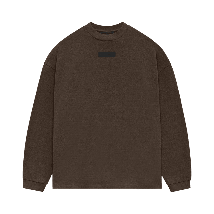 Fear of God Essentials Long-Sleeve Tee Heather Wood (SS24) - Im Your Wardrobe