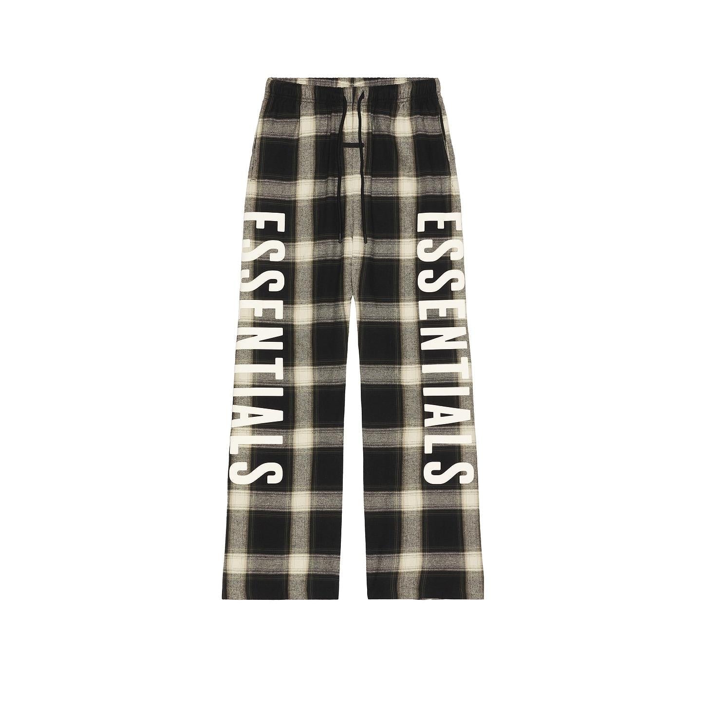 Fear of God Essentials Lounge Pant Iron Grey Plaid - Im Your Wardrobe